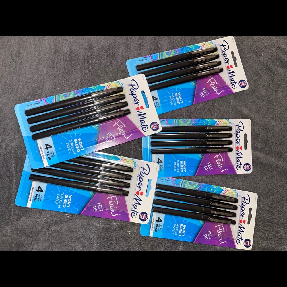 5:4ct papermate pens fine point black